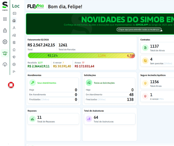 Gestão central da operação imobiliária